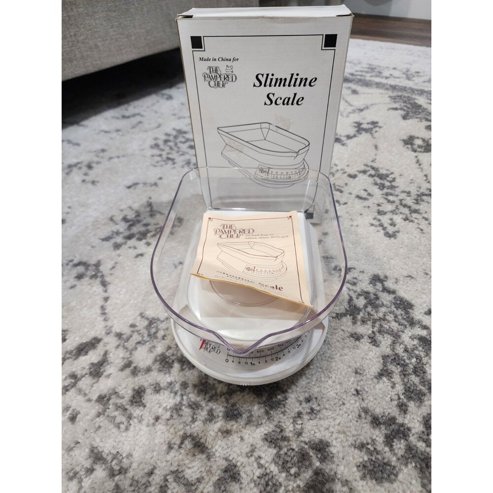 Vintage 1994 Slimline Food Scale by "The Pampered Chef" Kitchen Tool Line 5 lb